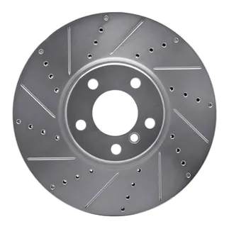 R1 Concepts EDZ-31100D Brake Rotor Drilled and Slotted Silver